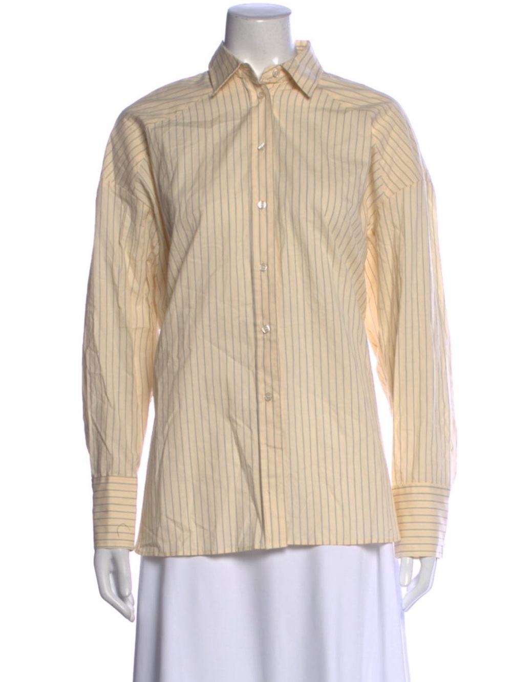 DISSH Pale Yellow Pinstripe Button-Up Shirt